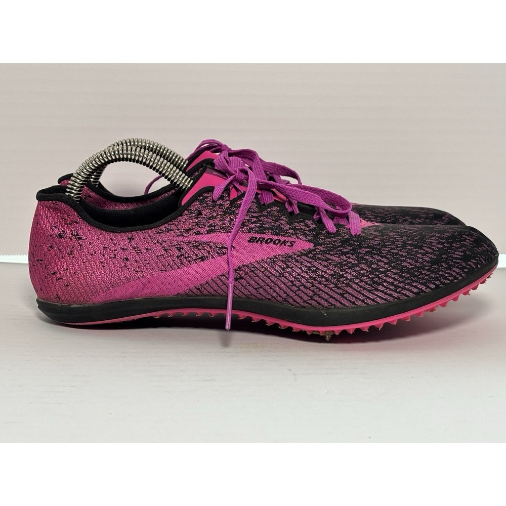 Brooks Mach 19 Speed Neutral Spikes Women's 9.5 Black Hollyhock Pink XC Track
